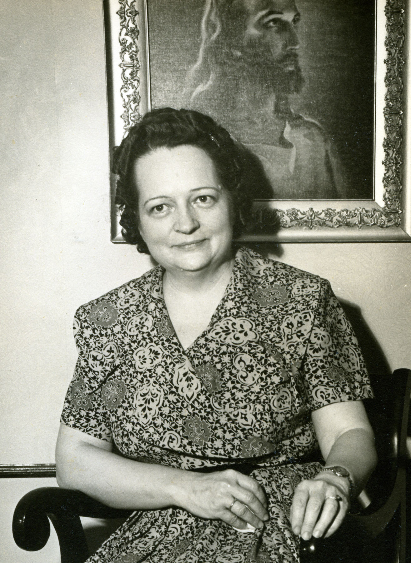 Cora with Picture of Jesus